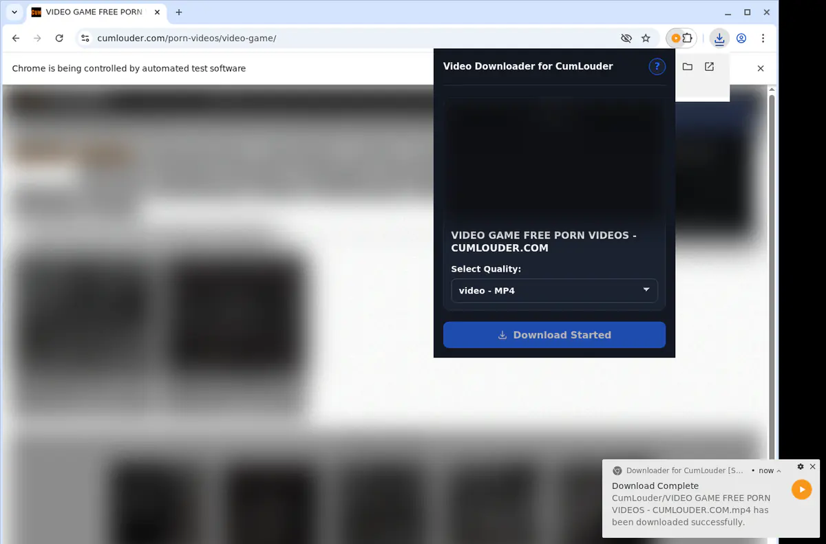 Cumlouder Video Downloader browser extension screenshot 2